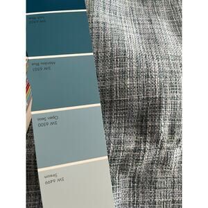 Linen Throw Pillow Covers Set Of 4 18x18 Decorative Cushions(2) Blue (2) Beige